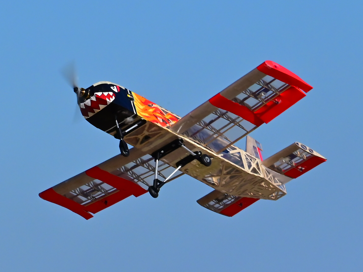 Texas A&M Design Build Fly competition aircraft in flight